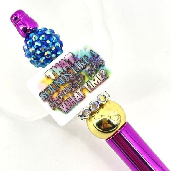 That sounds like a terrible idea. What time? pen handmade NEW bling rhinestone f - Picture 2 of 5